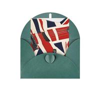 Guitar British Flag Print Blank Greeting Cards, Love Buttons, Pearl Paper Envelopes Suitable For Various Occasions - Anniversary Cards, Thank You Cards, Holiday Cards, Wedding Cards, Congratulations.