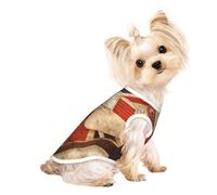 Guitar British Flag print Dog Shirts for Small Dogs Stretchy T-Shirts Lightweight Tank Top Sleeveless Striped Vest