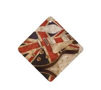 Guitar British Flag Printing Fashion Car Air Freshener Cards 10 Pcs Car Scented Hanging Sheets