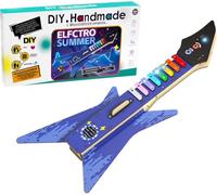 Guitar Build Kit | Musical Instruments Puzzle Model Projects | DIY Electric Guitar Build Kit with Components Included | for Kids s s Birthday Christmas Party Favor Stocking Stuffer Convenient d