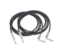 Guitar Cable, 2pcs 3.0-meter 9.8ft Guitar Cable Right Angle 1/4 Inch TS Mono Double Shielded 22AWG Oxygen-Free Copper Noise-Canceling Straight to Right Angle TS 6.35mm 1/4 Mono Guitar Cable