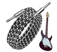 Guitar Cable - Electric Guitar Cable | 10 Feet Instrument Bass Amplifier Cable | Shielded Straight Connector Cable | Professional Straight Connector Cable for Recording