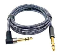 Guitar Cables, 1m/2m 6.35mm to 6.35mm TRS Stereo Cables for Studio Monitor Electric Keyboard Mixers Music Instrument Cable