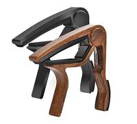 Guitar Capo, 2 Pack Capo for Acoustic Guitar, Guitar Capo for Electric Guitars, Bass, Buzzing-Free, Quick Release, Easy to Use, Black and Rosewood