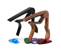 Guitar Capo 7 Pack Include 2Pcs Capo and 5Pcs Guitar Picks for Acoustic Electric Bass Guitar and Other 6-string Instruments