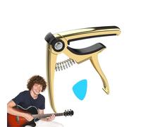 Guitar Capo Acoustic, Ukulele Tuning Pick 3.15 x 3.74 in Electric Instruments String Tuner, Portable Tunings Accessories, Musical Instrument Clamp for Banjo