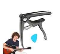 Guitar Capo Acoustic, Ukulele Tuning Pick 3.15x3.74in Electric Instruments String Tuner, Portable Tunings Accessories, Musical Instrument Clamp for Banjo