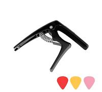 Guitar Capo Adjustable Capo Tuning Tone Clip with 3 Picks for Acoustic Electric Bass Ukulele Regitors Rolling Capo Adjustable Guitar Capo for Acoustic Guitars Slide Capo Moving Capo