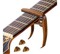 Guitar Capo, Alloy Capo for Acoustic Guitar with 3 Plectrums, Easy to Use, for Classical, Western Guitar, Acoustic, Concert, Electric and Ukulele