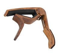 Guitar Capo, Bass Capos Antioxidant High Strength 78x58x48mm Quick Release for Instrument(Deep wood grain)