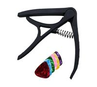 Guitar Capo | Electric Guitar Capo with 6 Picks,Adjustable Portable Music Tuner Clip for Men Women Player Practice