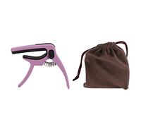 Guitar Capo for Acoustic and Electric Guitars, 3 in 1 Metal Capo Tone Adjustment Tool with Pick Holder for String Instruments (Purple)
