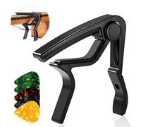 Guitar Capo for Acoustic and Electric Guitars with 5 Picks Included, Professional Zinc Alloy Quick Change Capo for 6 String Guitars, Bass, Mandolin, Ukulele, Banjo,Capo for Acoustic Guitar