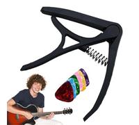 Guitar Capo for Acoustic,Electric Guitar Capo with 6 Picks - Clip Adjustable Clamp Tuner Precise for Beginners Practice Music Performance Women Men