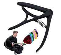 Guitar Capo for Acoustic - Electric Guitar Capo with 6 Picks,Precise Portable Tuner Clamp Adjustable Performance for Player Beginners Music