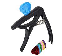 Guitar Capo for Acoustic Guitar Capo for Electric Guitar with 6 Picks Tuner Portable Clip Adjustable Precise for Women Men Music Players Beginners Practice