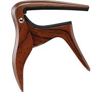 Guitar Capo, For Acoustic guitars and Electric guitars. Single-handed operation, Wood effect.