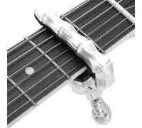 Guitar Capo, Guitar Capo for 6-String Acoustic Guitars, Guitar Capo Skull Capo Zinc Alloy Guitar Capo Skeleton Head Capo for Acoustic/Electric Guitars, Ukulele, Mandolin, Banjo (Silver)
