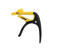 Guitar Capo, Guitar Capo With Clip-On Tuner Multicolor(Dumb Black-Yellow)