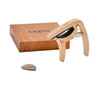 Guitar Capo, K&V Guitar Capo, Acoustic and Electric Guitars with Chopstick Holder, 3 in 1 Wood Material Capo
