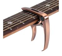 Guitar Capo Metal Guitar Capo for Acoustic/Electric/Classic Trigger Change Tune Key Clamp(Brown)
