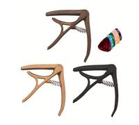 Guitar Capo - Precision Adjustable Acoustic Capo Portable Clip | Music Accessories Six Picks Included | Practical Instrument Strings Men Women