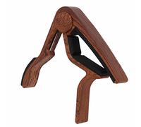 Guitar Capo Quick Release String Clamp Black and Rosewood Capo Accessory Set Kit with 5Pcs Guitar Pick for Bass Banjo Guitar Clamp Guitar Kapo for (深木色)
