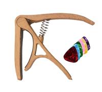 Guitar Capo Set - Adjustable Acoustic Capo with 6 Picks, Portable Clamp for Quick Tuning and Precise Chord Changes, Lightweight Music Tool Ideal for Beginners Players and Performance Practice