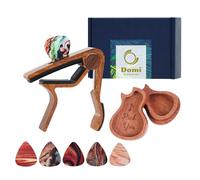 Guitar Capo Set, Includes 1pc Guitar Capo, 1pc Guitar Pick Holder and 6pcs Guitar Picks for Guitar Players and Guitar Beginners