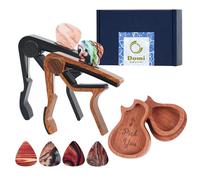 Guitar Capo Set, Includes 2pcs Guitar Capo, 1pc Guitar Pick Holder and 6pcs Guitar Picks