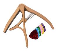 Guitar Capo Set | With 6 Selections | Zinc Alloy, Spring Driven | Acoustic & Electric Pair | Crushed Hood | Capodastre Guitar | Guitar Capo | Gui Capos