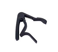 Guitar Capo Streamlined Aluminum Guitar String Clip Clamp with Stainless Steel Spring Silicone Handle, Black