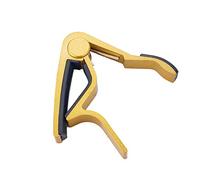 Guitar Capo Streamlined Aluminum Guitar String Clip Clamp with Stainless Steel Spring Silicone Handle Golden
