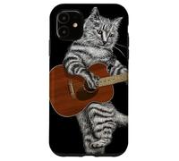 Guitar Cat Acoustic Buskers Guitarist Virtuoso Cute Kitty Case for iPhone 11