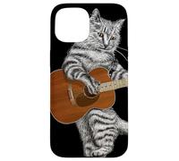Guitar Cat Acoustic Buskers Guitarist Virtuoso Cute Kitty Case for iPhone 15