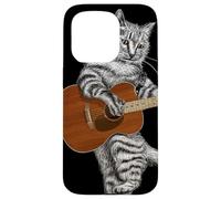 Guitar Cat Acoustic Buskers Guitarist Virtuoso Cute Kitty Case for iPhone 15 Pro