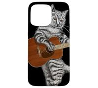 Guitar Cat Acoustic Buskers Guitarist Virtuoso Cute Kitty Case for iPhone 15 Pro Max