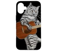 Guitar Cat Acoustic Buskers Guitarist Virtuoso Cute Kitty Case for iPhone 16 Plus
