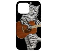 Guitar Cat Acoustic Buskers Guitarist Virtuoso Cute Kitty Case for iPhone 16 Pro Max