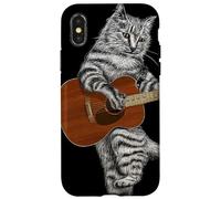 Guitar Cat Acoustic Buskers Guitarist Virtuoso Cute Kitty Case for iPhone X/XS