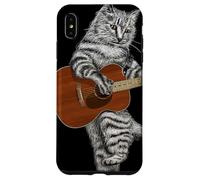 Guitar Cat Acoustic Buskers Guitarist Virtuoso Cute Kitty Case for iPhone XS Max