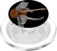 Guitar Cat Acoustic Buskers Guitarist Virtuoso Cute Kitty PopSockets PopGrip for MagSafe