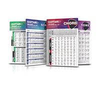 Guitar Cheatsheets Bundle: Chords, Scales, Triads, Transposition & Circle of Fifths, Pocket Chord Chart Poster for Beginners, Guitarists and Teachers