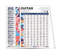 Guitar Chord Chart for Beginner Adult or Kid, 8'' x 11'' Pocket Guitar Chords Cheatsheets of Acoustic Electric Guitar, Great Guitar Chords Reference Poster to Improve Guitar Technique & Music Theory