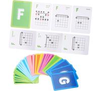 Guitar Chord Chart Poster Set - 49pcs Fingering Guide for Beginners, Adults, Electric & Acoustic Guitar Practice