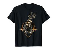 Guitar Chord Diagram Pick Heartbeat Guitarist Player Gift T-Shirt