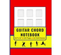 Guitar Chord Notebook: Blank Guitar Chord Diagram Book for Teachers, Students & Songwriters | 110 Pages with 12 (3x4) Blank Chord Boxes having 5 Frets ... & Songwriting Journal | 8.5 x 11 inches