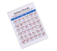 Guitar Chord Practice Chart Paper Guide for Electric Guitar Beginners | Portable Lightweight Sheet, Paper Material, Student and Teacher Use, Size L for Chord Study