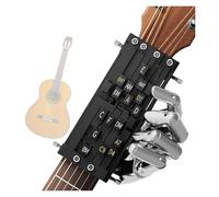Guitar Chord Presser for Beginners, 15 Chords Trainer for 38-41" Acoustic Guitars, Easy Guitar Learning Aid Tool with Chord Helper for Adults and Starters (Black)