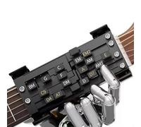 Guitar Chord Presser - One-Touch Chord Switching Learning Aid for Beginners, Finger Pain Relief Trainer Tool for Smooth Practice & Faster Results (Black)